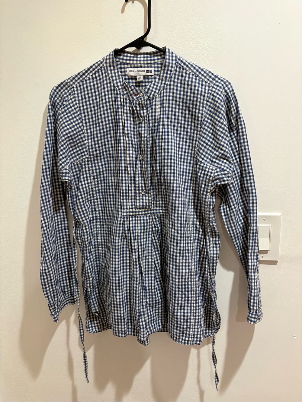 Ines de la Fressange x Uniqlo women’s gingham Shirt, XS
